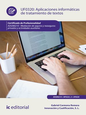 cover image of Aplicaciones informáticas de tratamiento de textos. ADGN0210